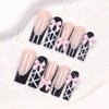 RUOKEXIN Long Square Press on Nails French Tip Fake Nails