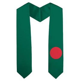 Quiatuliia National Flag Graduation Stole Embroidery Sash for Study Aboard International Students Adult Unisex Gifts (Bangladesh)