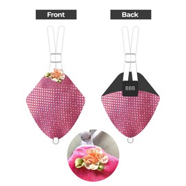 FLYPER Adjustable Mini Bird Diaper | Reusable, Washable Cloth | Comfort Fit for Parrots, Cockatiels, and Other Small Birds | Fashionable Avian Accessories (Sparkly Rose, Size 8.5)