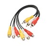 AV Cable Splitter, 3 RCA Male Jack to 6 RCA