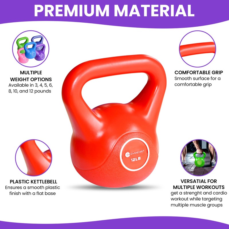 GYMENIST Exercise Kettlebell Fitness Workout Body Equipment Choose Your Weight