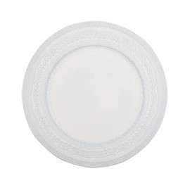CVL 1 Pc, Lace Embossed Acrylic Plastic Charger Plate - Ivory for Wedding, Baby Shower, Bridal Shower, Anniversary, Banquet, Housewarming, Holiday Celebration, Catered Event