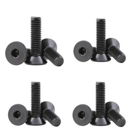 PZRT 12PCS DIN7991 Black Zinc Plated 304 Stainless Steel Countersunk Hexagon Socket Screws Flat Head Hexagon Socket Bolts Firmware Connectors Used in Construction Industry Furniture Chairs Beds M3x12