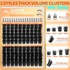 Thick Eyelash Clusters 2 Styles Lash Clusters 8D Volume Individual
