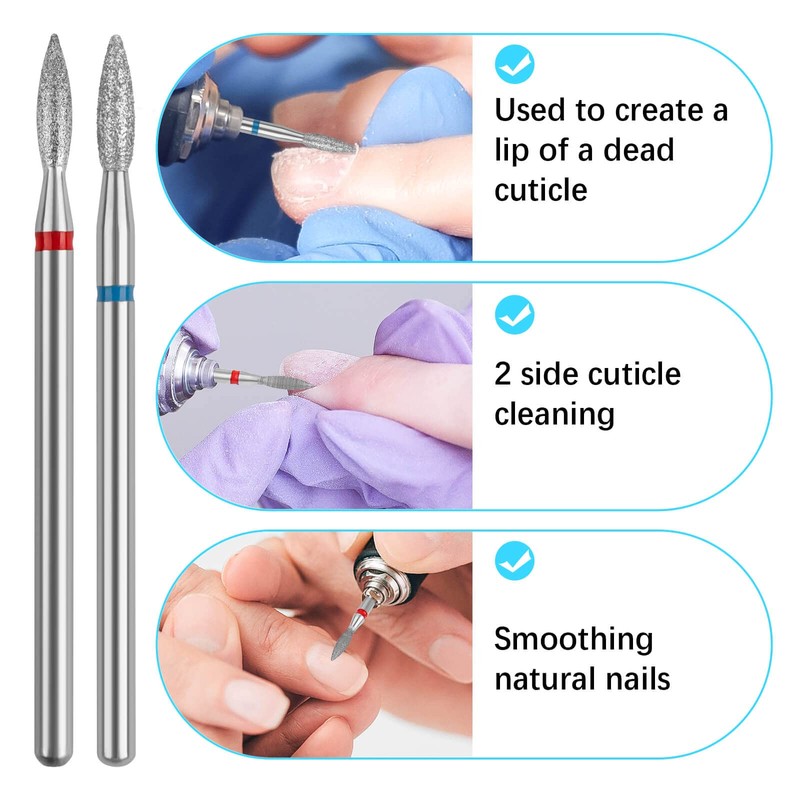 Difenni Cuticle Bit for Nail Drill,Cuticle Drill Bits for Nails