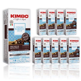 Kimbo Decaf Capsules - 100 Count for Rich, Flavorful Decaffeinated Coffee compatible with Nespresso Original Line System coffee machines (10 x 10)
