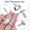 BOXOB 12pcs 4-Way Tyre Valve Stem Core Tool, 4 in