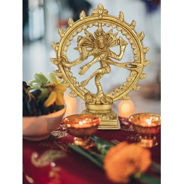 Brass Figure Nataraja 17 cm high Natraj Dancing Shiva Hindu God