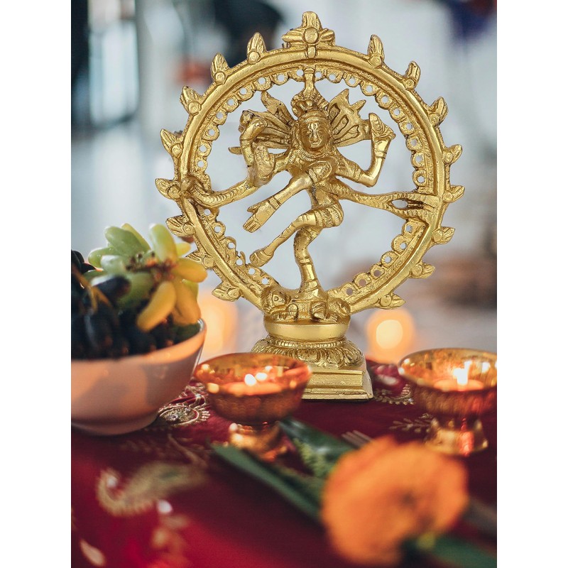 Brass Figure Nataraja 17 cm high Natraj Dancing Shiva Hindu