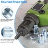 M METERXITY 20-Pack 3/8"-16 UNC Rivet Nuts, Carbon Steel Knurled