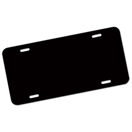 25 BLANK BLACK ALUMINUM LICENSE PLATES 6"x12"