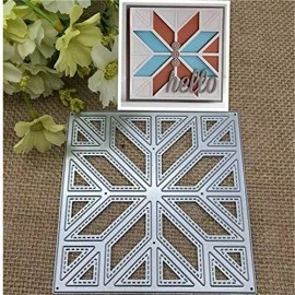 DDeehs Christmas Diagonal Quilt Metal Die CutsFrame Flower Cutting Dies Cut Stencils f