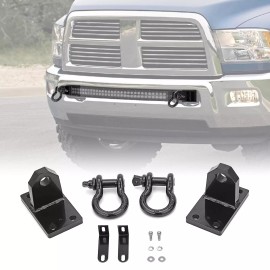 WEISEN 2Pcs Front Tow Hooks Shackle Kit Fit For Dodge Ram 2500/3500/4500