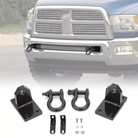 WEISEN 2Pcs Front Tow Hooks Shackle Kit Fit For Dodge Ram 2500/3500/4500