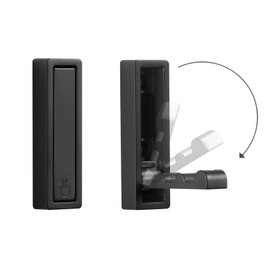 Techchii Foldable Wall Hooks, Pack of 2 Clothes Hooks, Foldable Space-Saving Folding Hooks, Wall, Invisible Coat Hooks for Jackets, Towels, Scarves (Black)