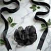 Large Chiffon Fabric Hair Clips, Large Size Black Fabric Ribbon