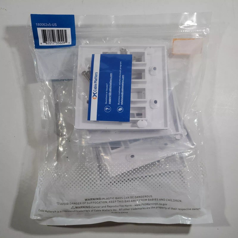 Cable Matters 8 Port Keystone Jack 5-pack RJ45 CAT5e CAT6