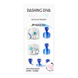 Dashing Diva [50% coupon for first purchase] Dashing Diva Magic Press Pedicure Blue Sapphire / [첫구매50%쿠폰] 데싱디바 매직프레스 페디큐어 블루 사파이어