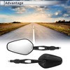 RATCHROLL 1 Set Universal Motorcycle Rear View Mirrors Adjustable Bar