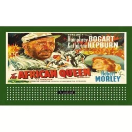 HO 1 1/2" x 3" BILLBOARD SIGN GLOSSY INSERT The AFRICAN QUEEN