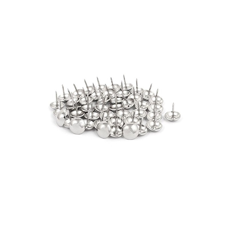 sourcingmap 14mm Dia Stainless Steel Drawing Pin Upholstery Nail Thumb