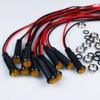 Gebildet 10pcs LED Plastic Indicator Pilot Light AC/DC 12-24V Mounting