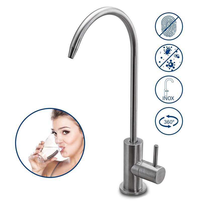 One-Way Tap Stainless Steel Solid for Reverse Osmosis and Water