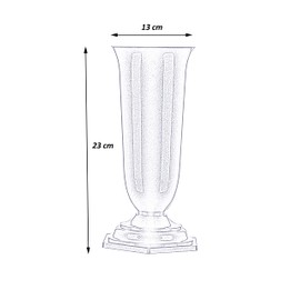 Tymar Grave Vase, Pack of 2, Cemetery Vase with Base, Grave Ornament, Vase for Grave, Plastic (Gold, Diameter 13 cm)