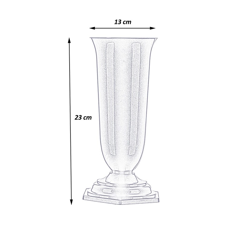 Tymar Grave Vase, Pack of 2, Cemetery Vase with Base,