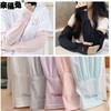 Oversized Women's Summer Loose Fit Cooling UV Protection Arm Sleeves for Driving & Cycling Rabbit Blue/Free Size 10ea
