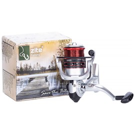 Zite Fishing Reel Spooled - Carp Reel Eel Reel Allround Reel Base Reel 3000 3BB - Monofilament Fishing Line - 2 Aluminium Spools Included