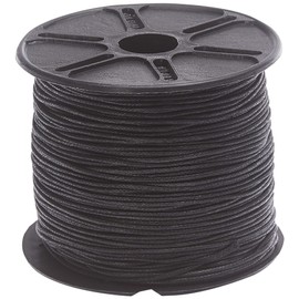 Auroris - rotolo da 100 m di cordoncino in cotone rotondo diametro 1 mm nero