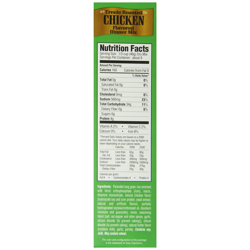 Tony Chachere's Rice Mix Roasted Chicken, 7-Ounce (Pack of 6)