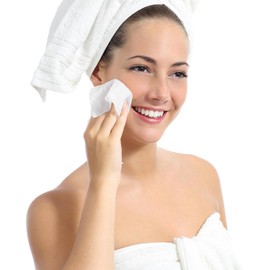 NOLITOY 200Pcs Square Makeup Cotton Pads, Soft Facial Cotton Pads Non-Woven Makeup Remover Pads for Daily Skin Care (White)