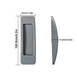Alamic Self-Stick Instant Cabinet Drawer Handle Multipurpose Cabinet Knobs Helper Auxiliary Kitchen Cabinet Sliding Door Window Handle Convenient Opening Stick-on Handles (Grey)