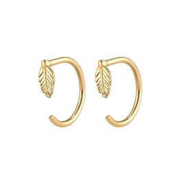 Elli Women's Feather Earrings 925 Silver, Facet cut