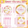 G1ngtar 96Pcs Little Cutie Baby Shower Party Plate Supplies -