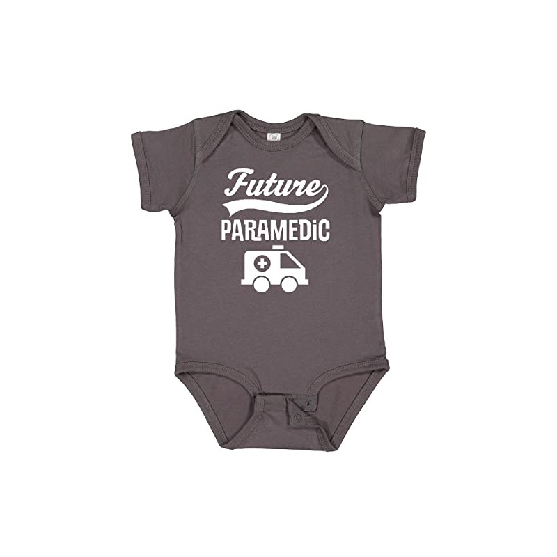 inktastic Future Paramedic Ambulance Baby Bodysuit 6 Months Charcoal Grey
