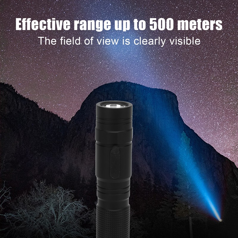 LED Flashlight Built in 1800mAh Lithium Battery IPX6 Waterproof Torch