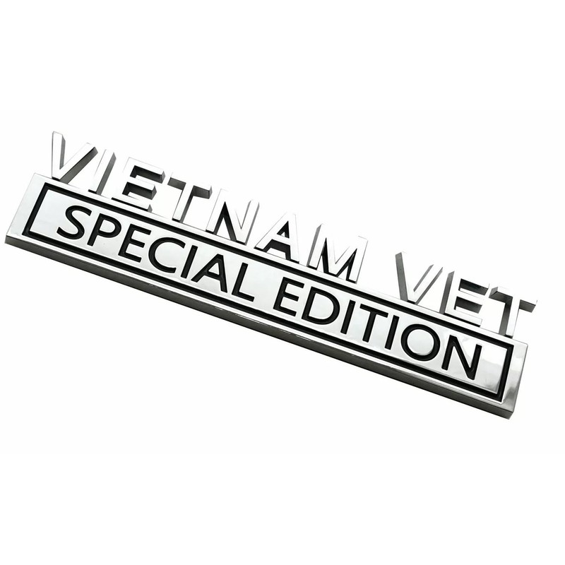 Pair Set Metal Vietnam Vet Special Edition Emblems 3D Badges
