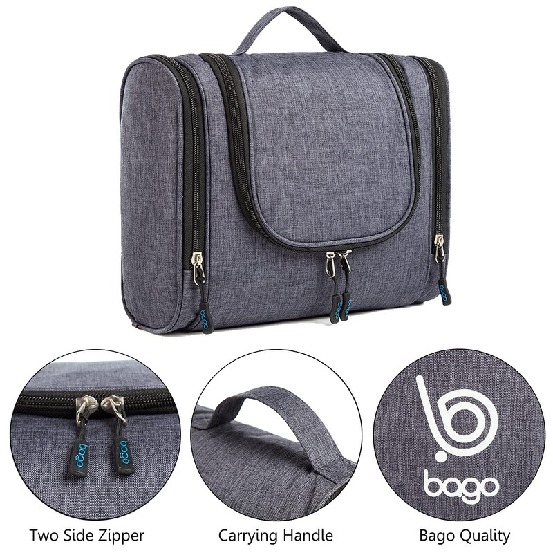 Bago Travel Toiletry Bag for Women and Men X-Large Waterproof