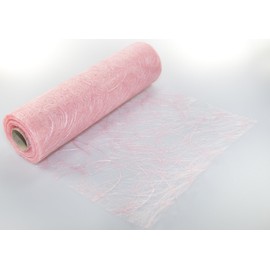 Protinam Sizoweb 30 cm x 25 m Table Runner in Light Pink for Decoration such as Summer, Easter, Christmas or Weddings Cut to Length (25 m, Light Pink 3025) 64 033-R 300-A5-25 m