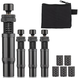 ACLONG Adjustable Tire Deflator Kit with Auto-Stop (10–30 PSI) – Rapid Air Down Tool for Off-Road Jeeps, Trucks, SUVs, 4x4 – Screw-On Valve Deflators with 5 Extra Valve Caps