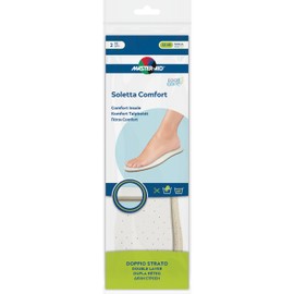 FOOT CARE SOLETTA COMFORT 2 PEZZI, RITAGLIABILE, TRASPIRANTE, DOPPIO STRATO PER UN CONFORT MAGGIORE E PER AMMORTIZZARE LA CALZATA. TAGLIA DA 22 A 46