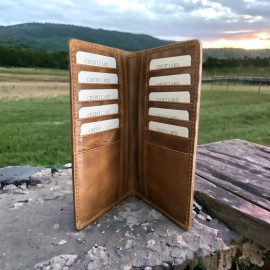 Unbranded Book Nerd Rodeo Wallet Cowboy Western Buffalo Leather Premium Reading Reader NEW