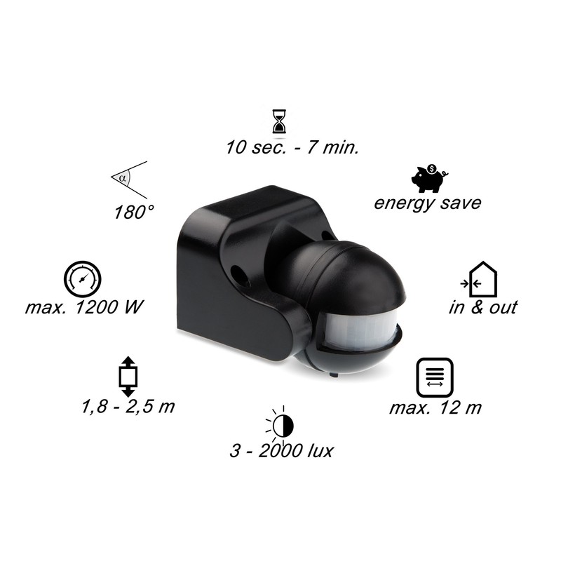 HUBER Motion 2 Infrared Motion Sensor 180° Indoor/Outdoor Motion Sensor