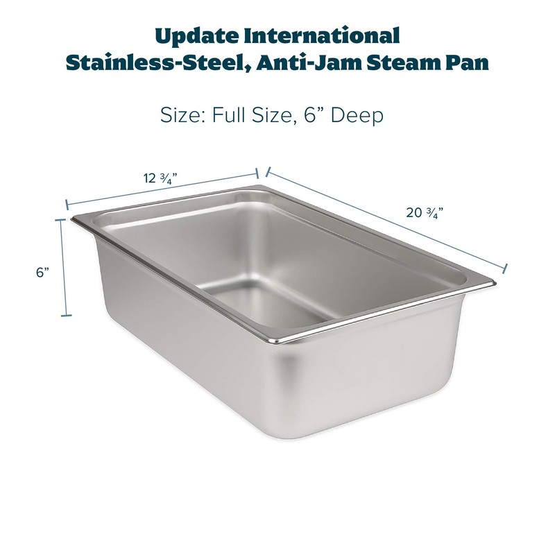 Update International - UPDSPH1006 (SPH-1006) 6" Full-Size Anti-Jam Steam Table