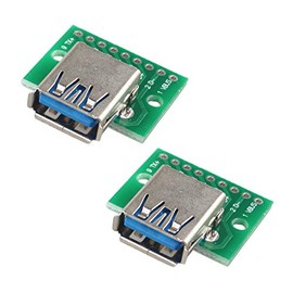 HALJIA 2 USB 3.0 to DIP 2.54mm 9pin female PCB converter plug