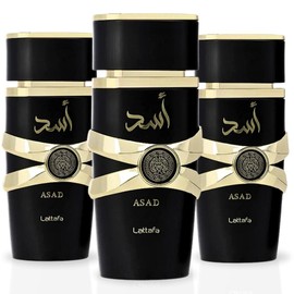 LATTAFA Asad EDP Spray 100ML (3.4 OZ) Best Scent For a Lasting Impression. (PACK OF 3)
