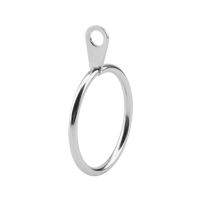 JAPCHET 50 Pack 30mm Silver Metal Curtain Rings, Curtain Pole